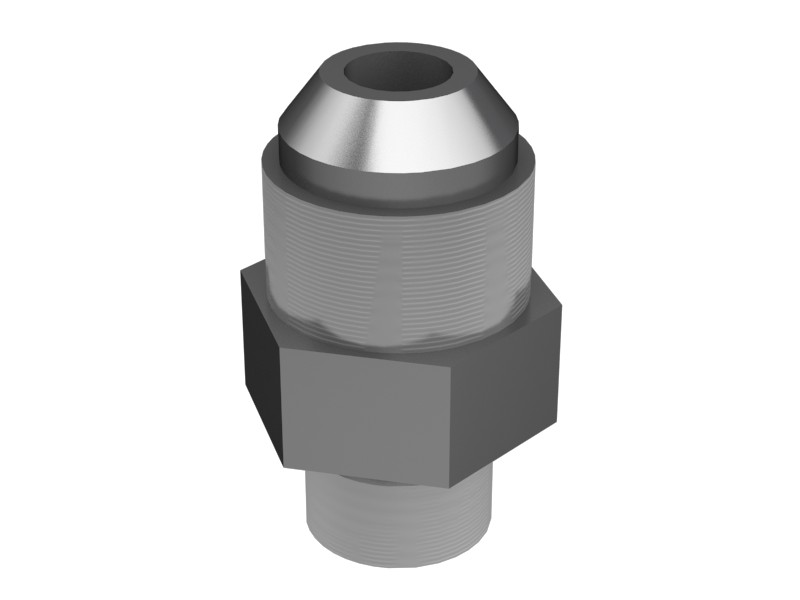 8M-0506 20.64 mm Hex Plated Steel Straight Adapter