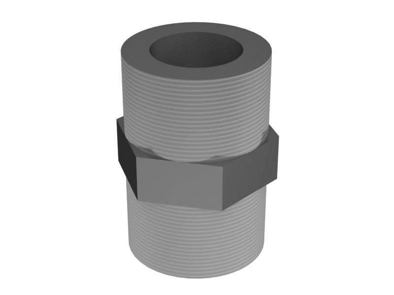 8S-7169 19.05 mm Hex Plated Steel Straight Adapter