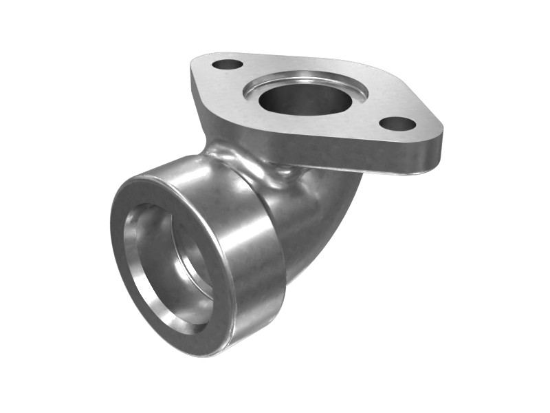 8S-9009 2-Hole Mount 90 Degree Cast Iron Elbow