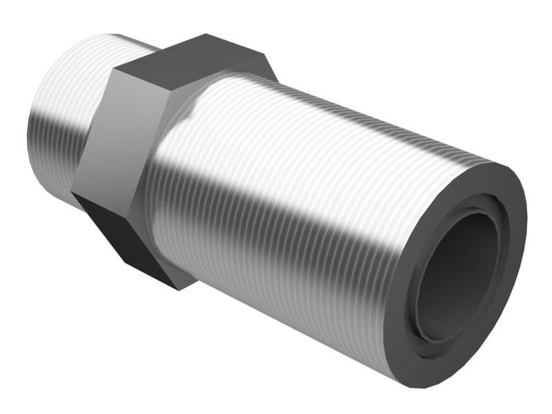 8T-0198 38.10 mm Hex Plated Steel Straight Adapter