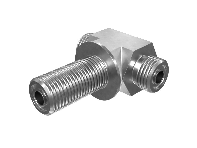 8T-0379 Male to Male to Male Plug O-Ring Tee Adapter