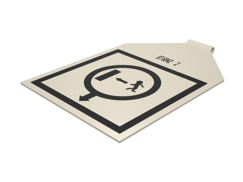 8T-6842 Emergency Exit Decal Label