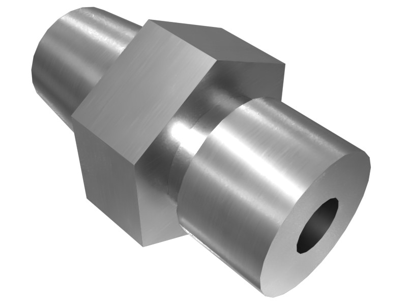 9X-0263 1/8-27 NPTF to STOR Hex Head Straight Adapter