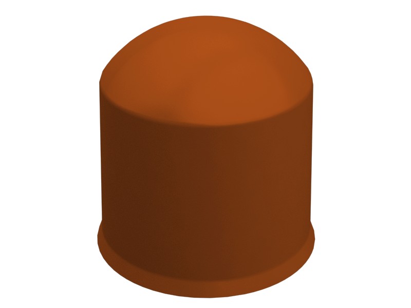 9X-8121 Warning Light Amber Glass